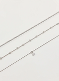 conjunto 3 colares prateados riviera estrelas