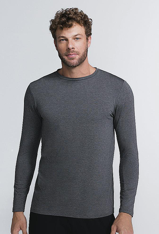 Urbanix Essential® Camiseta Modal Manga Longa Masculina