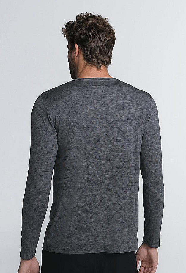 Urbanix Essential® Camiseta Modal Manga Longa Masculina