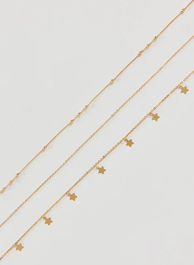 body chain dourada estrelas