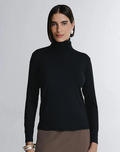 Urbanix Essential® Blusa Modal Gola Alta Manga Longa Feminina