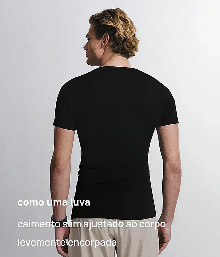 Urbanix Essential® Camiseta Modal Slim Masculina